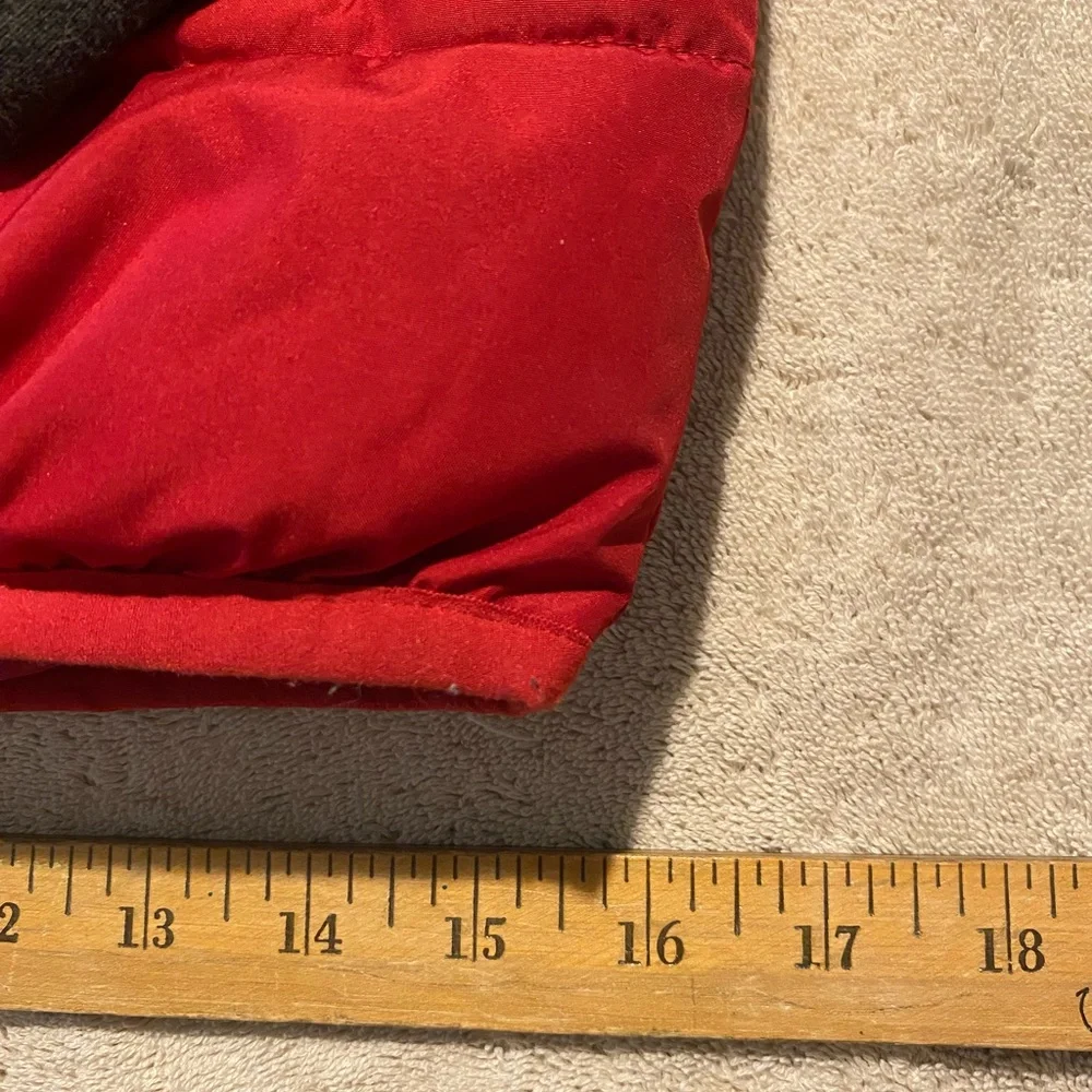 Youth boys Nike Air Jordan Puffer Sweatshirt Hoodie Warm Jacket Size Small Red